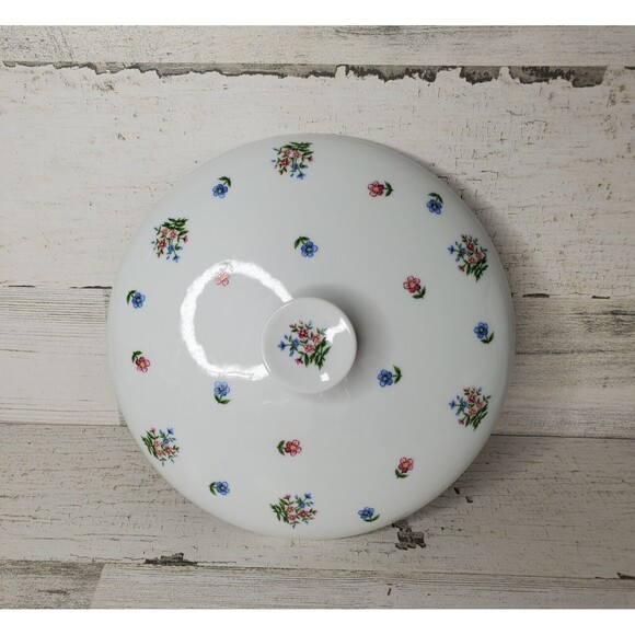 Vintage Andrea by Sadek Casserole Dish & Lid Oven To Table Floral Cookware #7096 - Picture 6 of 12